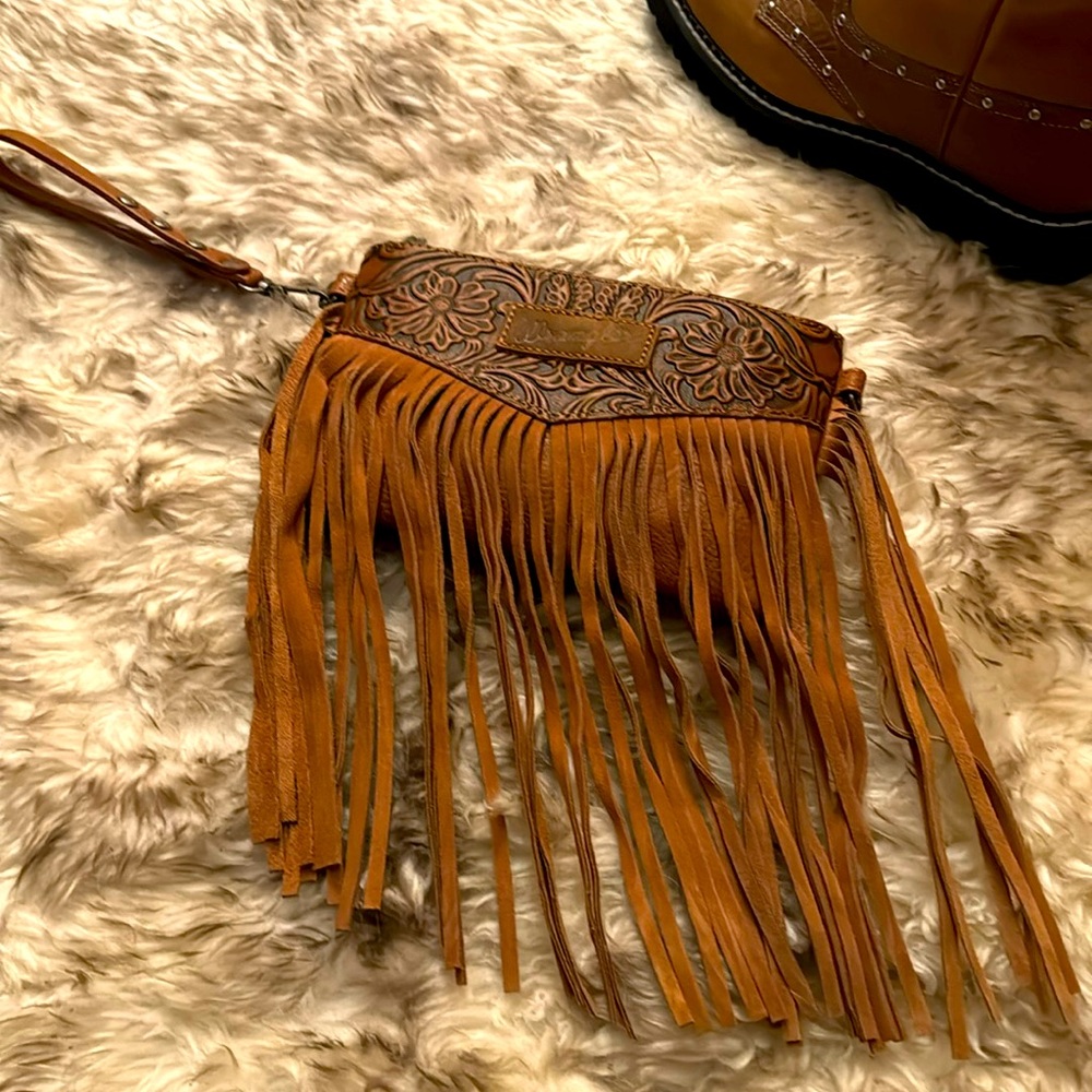 Wrangler wristlet or regular purse strap bag